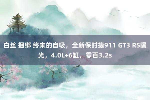 白丝 捆绑 终末的自吸，全新保时捷911 GT3 RS曝光，4.0L+6缸，零百3.2s